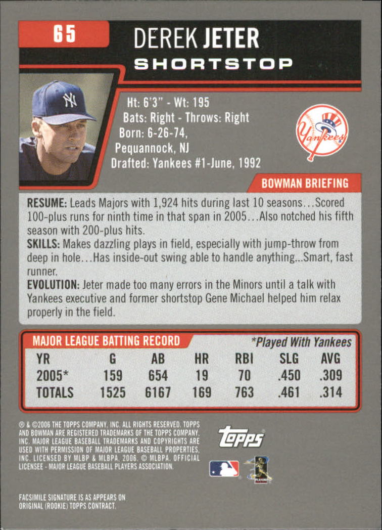 A3017- 2006 Bowman Gold Baseball Card #s 1-220 -You Pick- 15+ FREE US SHIP - Picture 127 of 426