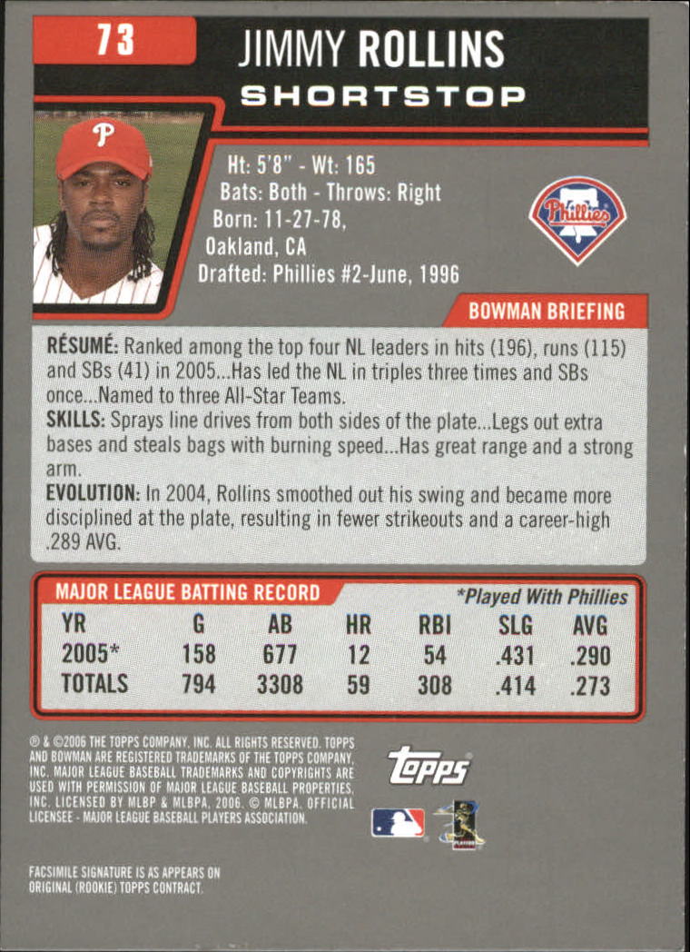 A3017- 2006 Bowman Gold Baseball Card #s 1-220 -You Pick- 15+ FREE US SHIP - Picture 143 of 426
