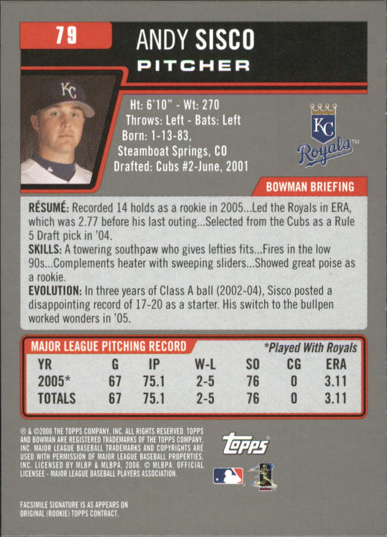 A3017- 2006 Bowman Gold Baseball Card #s 1-220 -You Pick- 15+ FREE US SHIP - Picture 155 of 426