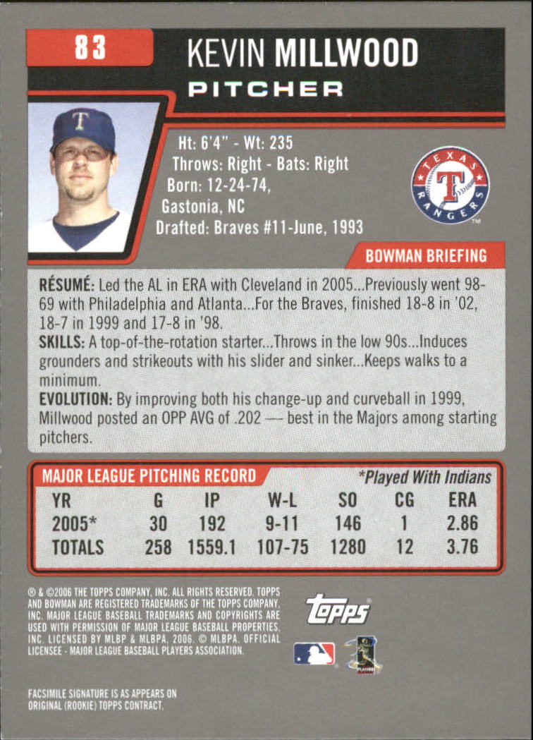 A3017- 2006 Bowman Gold Baseball Card #s 1-220 -You Pick- 15+ FREE US SHIP - Picture 163 of 426