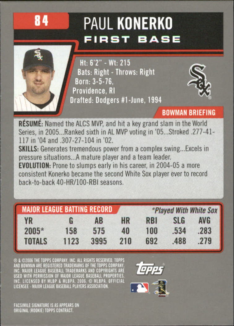 A3017- 2006 Bowman Gold Baseball Card #s 1-220 -You Pick- 15+ FREE US SHIP - Picture 165 of 426
