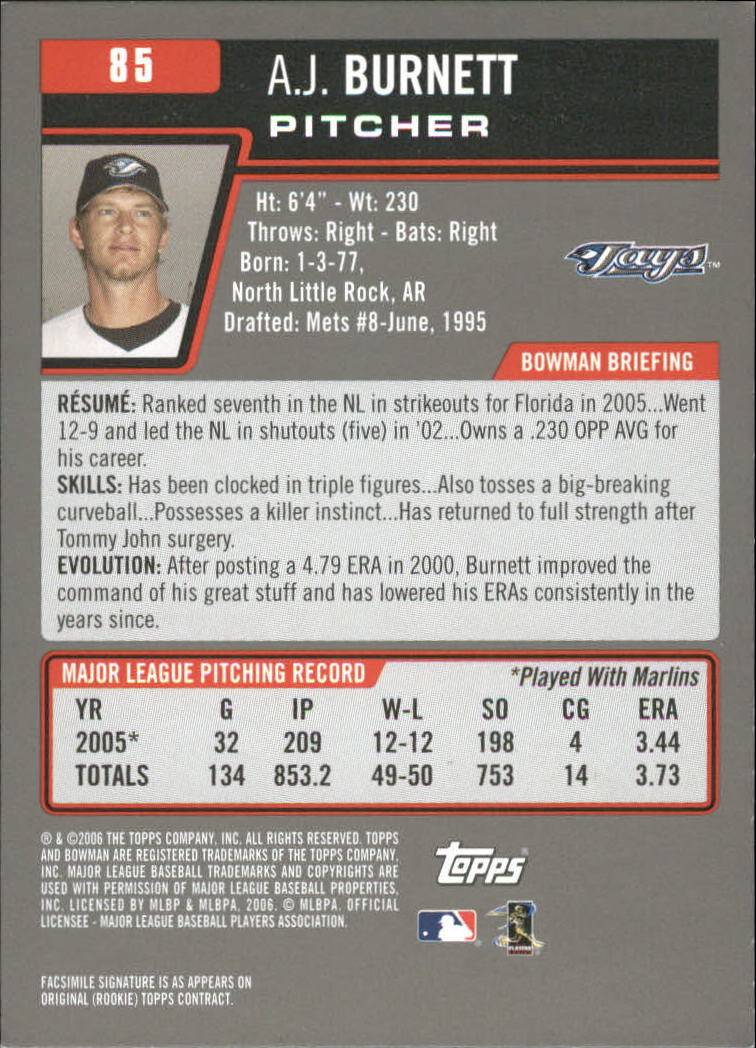 A3017- 2006 Bowman Gold Baseball Card #s 1-220 -You Pick- 15+ FREE US SHIP - Picture 167 of 426