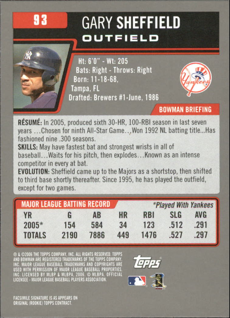 A3017- 2006 Bowman Gold Baseball Card #s 1-220 -You Pick- 15+ FREE US SHIP - Picture 183 of 426