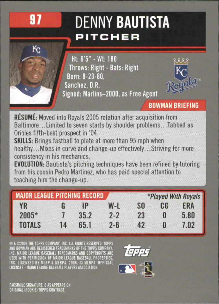 A3017- 2006 Bowman Gold Baseball Card #s 1-220 -You Pick- 15+ FREE US SHIP - Picture 191 of 426