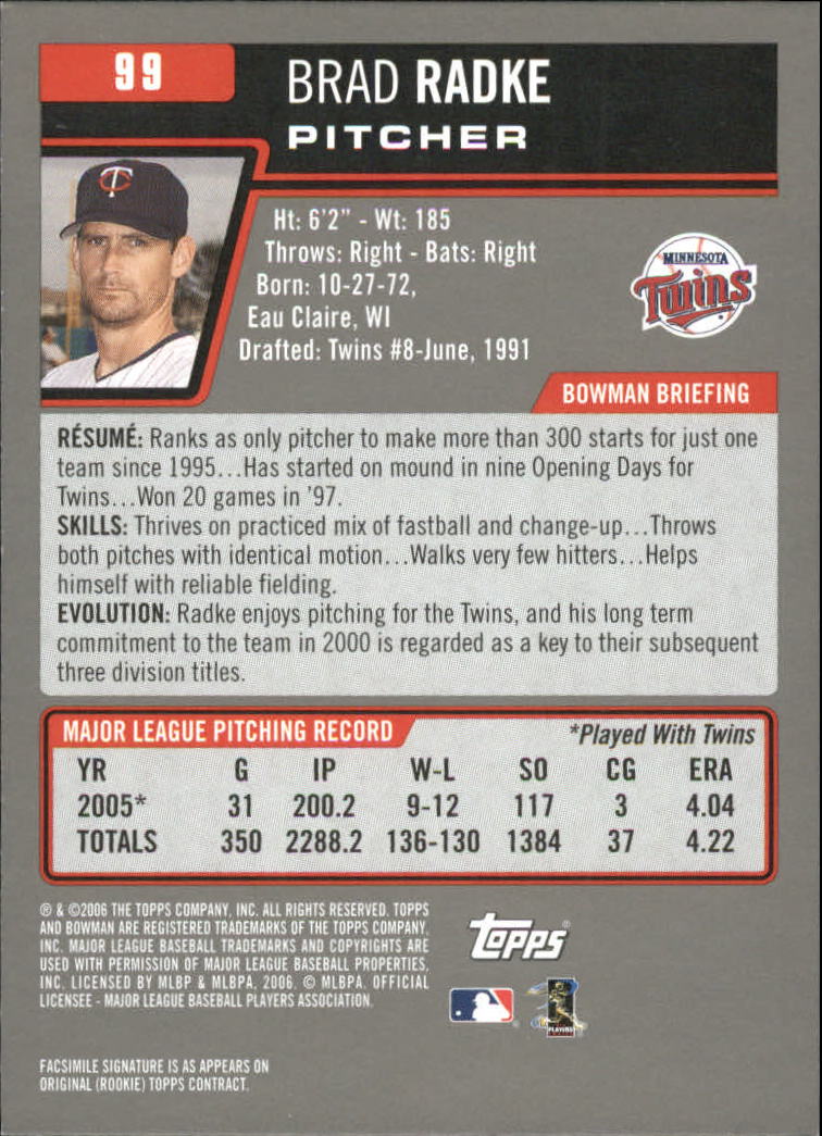A3017- 2006 Bowman Gold Baseball Card #s 1-220 -You Pick- 15+ FREE US SHIP - Picture 195 of 426