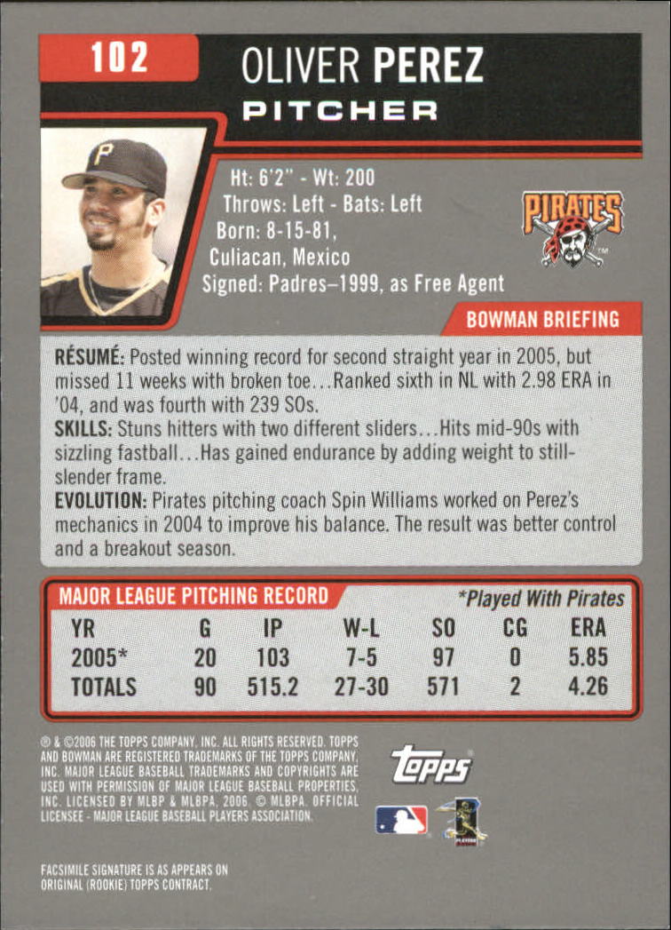 A3017- 2006 Bowman Gold Baseball Card #s 1-220 -You Pick- 15+ FREE US SHIP - Picture 201 of 426