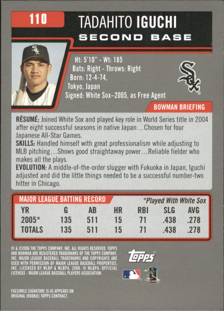 A3017- 2006 Bowman Gold Baseball Card #s 1-220 -You Pick- 15+ FREE US SHIP - Picture 217 of 426