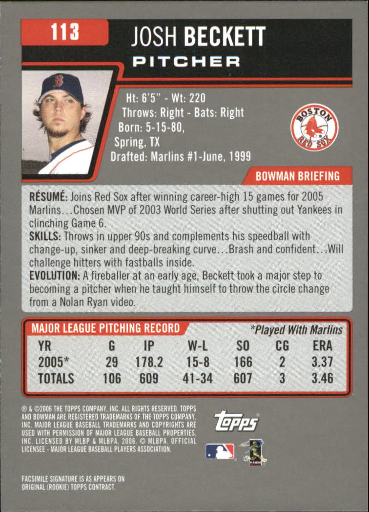 A3017- 2006 Bowman Gold Baseball Card #s 1-220 -You Pick- 15+ FREE US SHIP - Picture 221 of 426