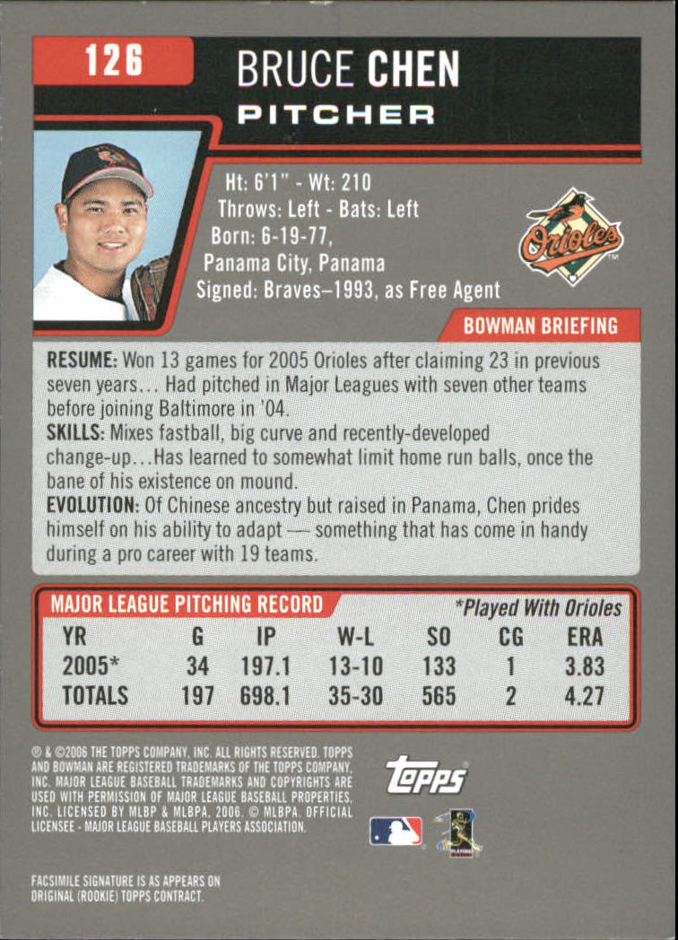 A3017- 2006 Bowman Gold Baseball Card #s 1-220 -You Pick- 15+ FREE US SHIP - Picture 245 of 426