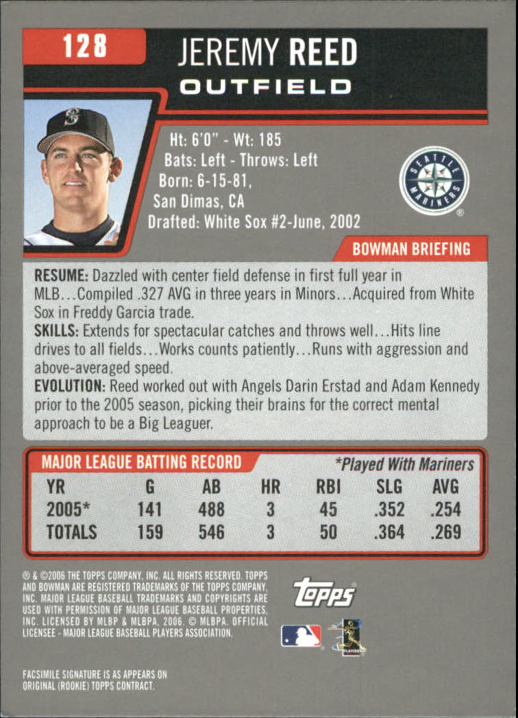 A3017- 2006 Bowman Gold Baseball Card #s 1-220 -You Pick- 15+ FREE US SHIP - Picture 249 of 426