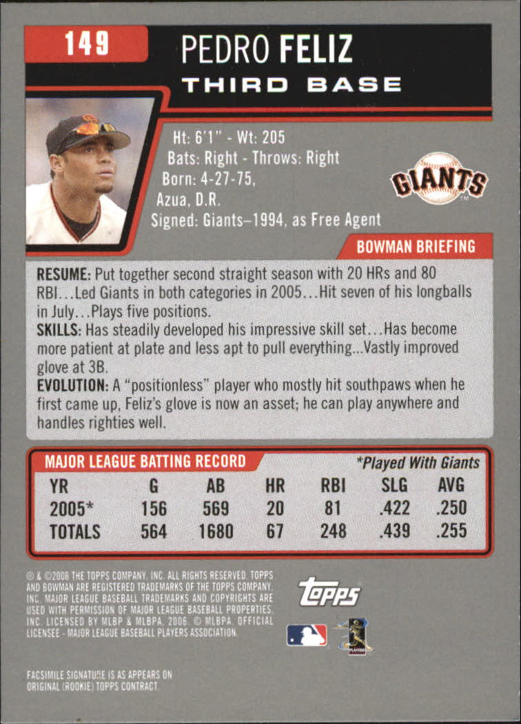 A3017- 2006 Bowman Gold Baseball Card #s 1-220 -You Pick- 15+ FREE US SHIP - Picture 291 of 426