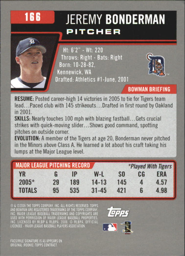 A3017- 2006 Bowman Gold Baseball Card #s 1-220 -You Pick- 15+ FREE US SHIP - Picture 323 of 426