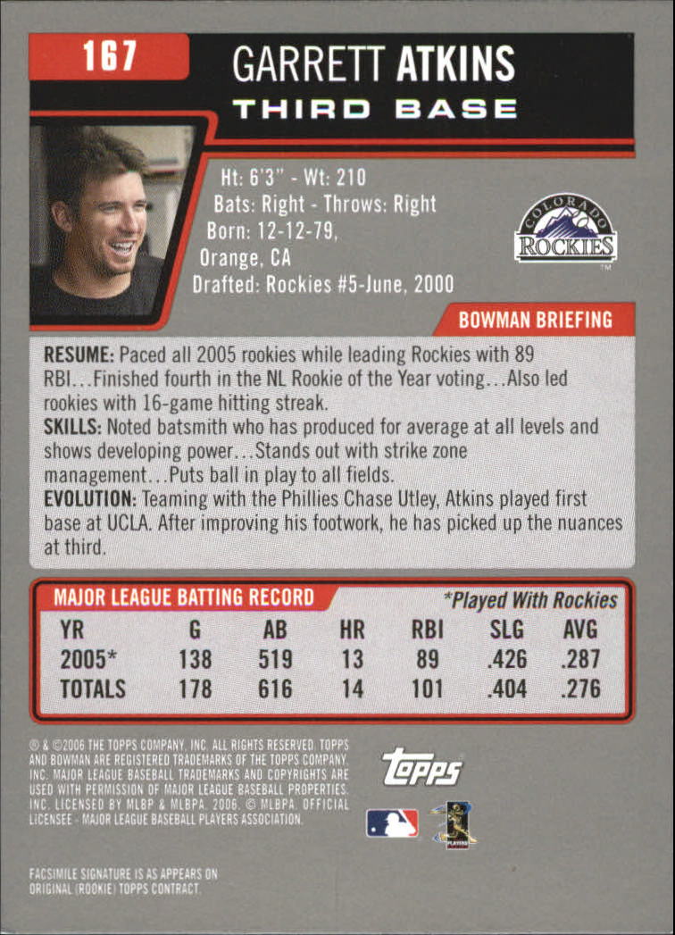 A3017- 2006 Bowman Gold Baseball Card #s 1-220 -You Pick- 15+ FREE US SHIP - Picture 325 of 426