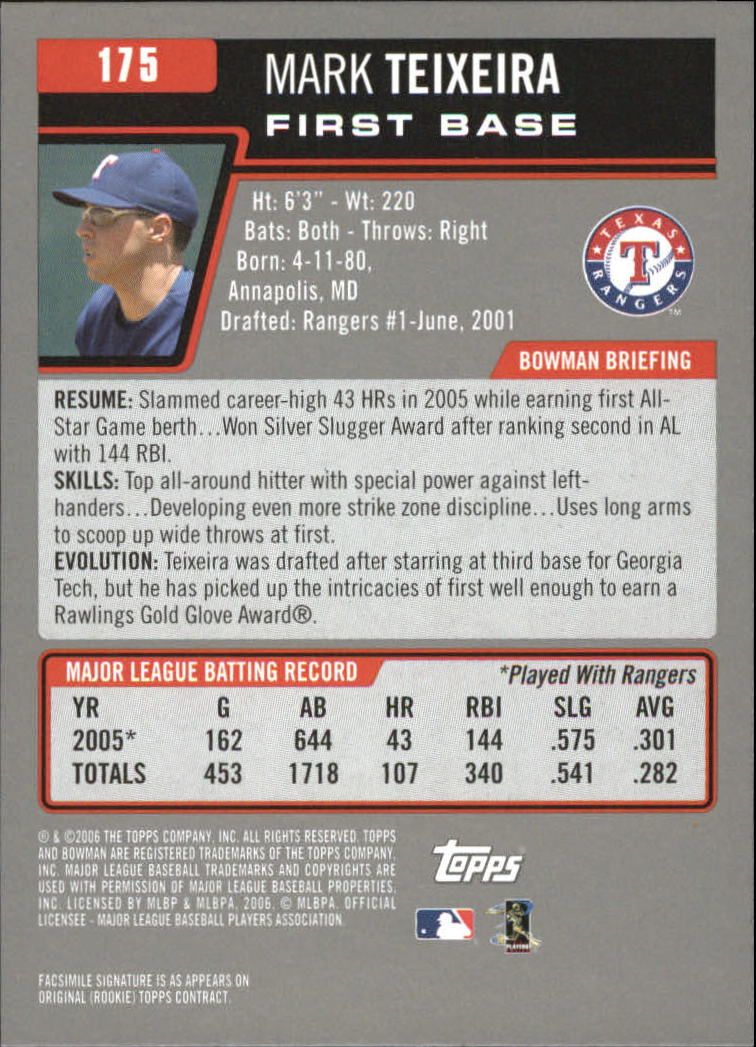 A3017- 2006 Bowman Gold Baseball Card #s 1-220 -You Pick- 15+ FREE US SHIP - Picture 341 of 426