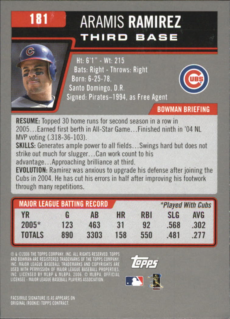 A3017- 2006 Bowman Gold Baseball Card #s 1-220 -You Pick- 15+ FREE US SHIP - Picture 353 of 426