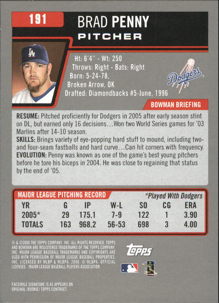 A3017- 2006 Bowman Gold Baseball Card #s 1-220 -You Pick- 15+ FREE US SHIP - Picture 373 of 426