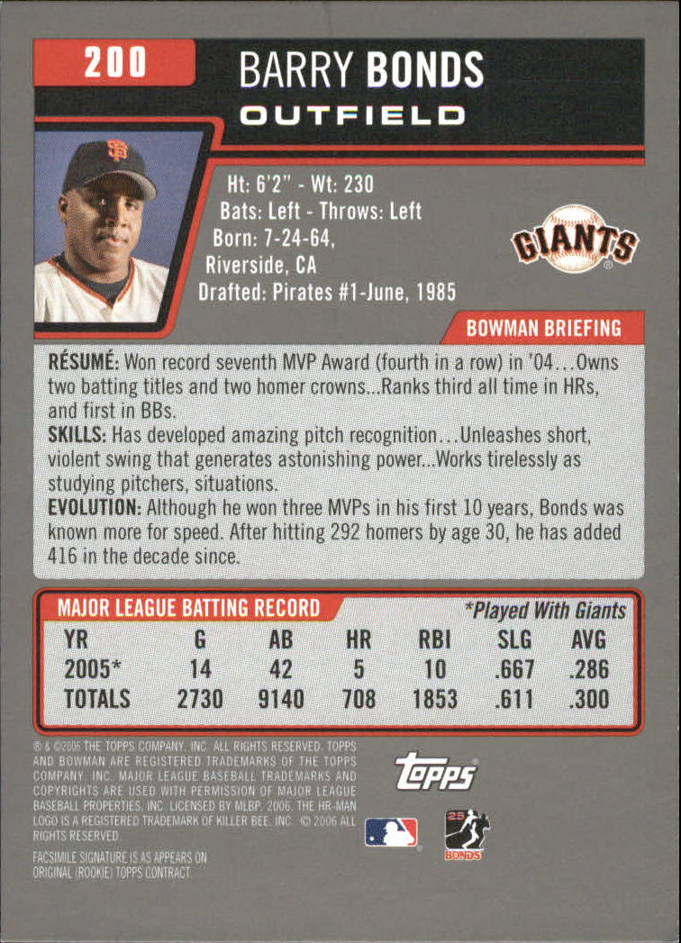 A3017- 2006 Bowman Gold Baseball Card #s 1-220 -You Pick- 15+ FREE US SHIP - Picture 391 of 426