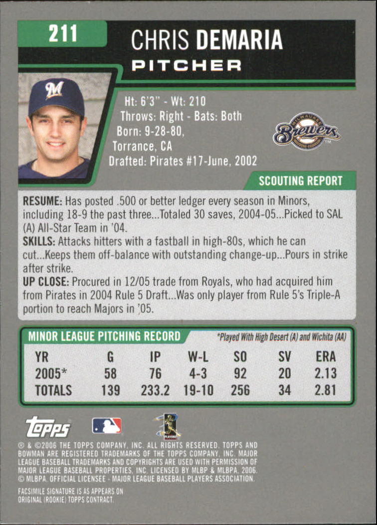 A3017- 2006 Bowman Gold Baseball Card #s 1-220 -You Pick- 15+ FREE US SHIP - Picture 412 of 426
