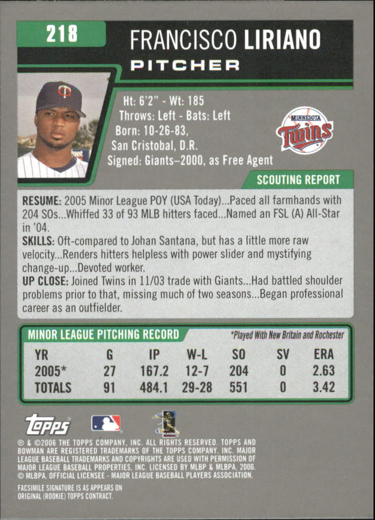 A3017- 2006 Bowman Gold Baseball Card #s 1-220 -You Pick- 15+ FREE US SHIP - Picture 424 of 426