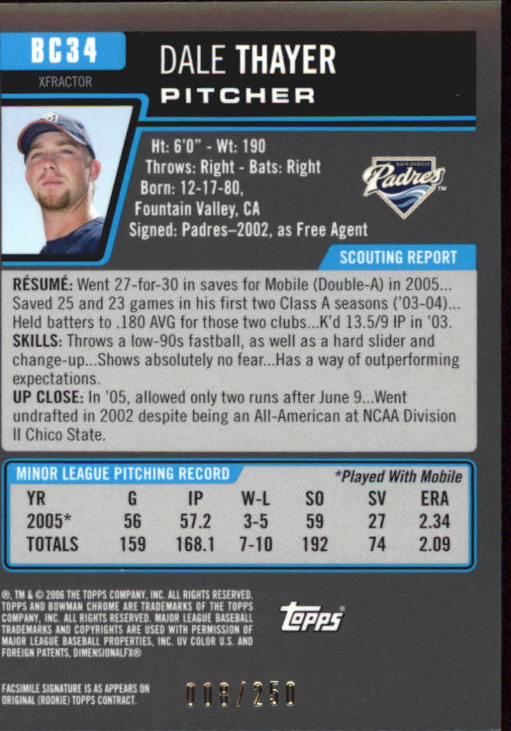 B1224- 2006 Bowman Chrome Prospects BB 1-220 +Insert -You Pick- 15+ FREE US SHIP - Picture 417 of 417