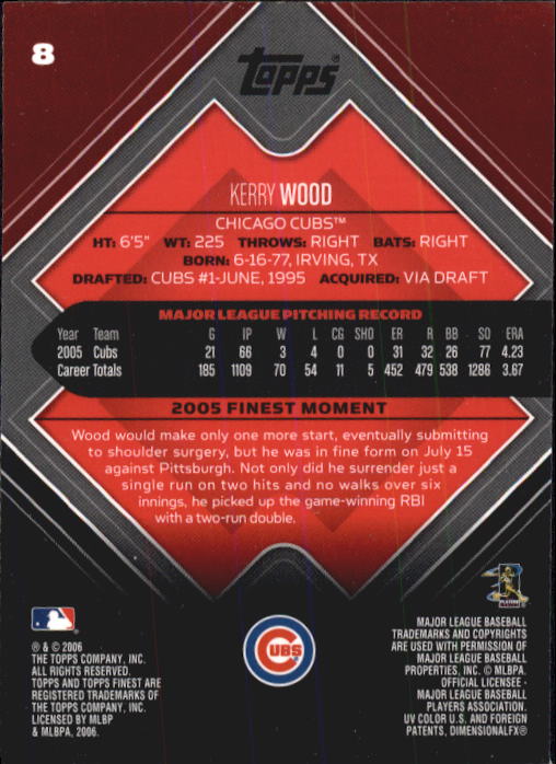 A6376- 2006 Finest Baseball Card #s 1-155 +Inserts -You Pick- 15+ FREE US SHIP - Picture 13 of 279