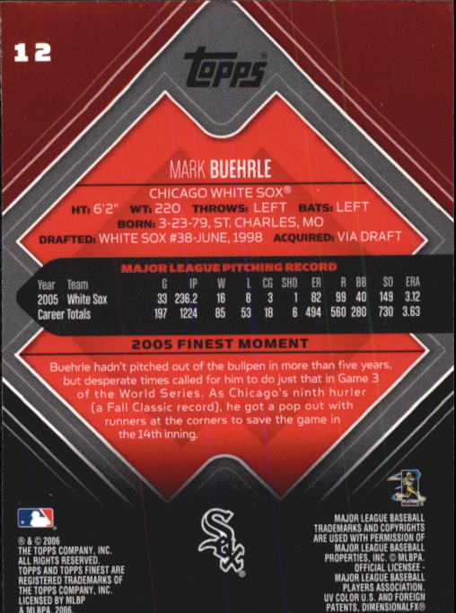 A6376- 2006 Finest Baseball Card #s 1-155 +Inserts -You Pick- 15+ FREE US SHIP - Picture 19 of 279