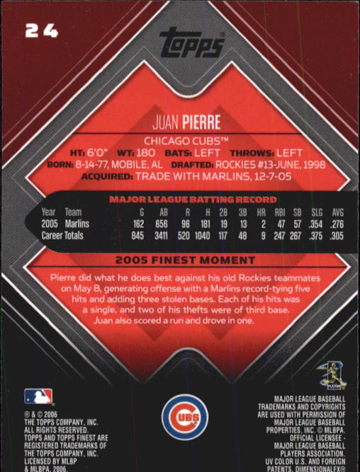 A6376- 2006 Finest Baseball Card #s 1-155 +Inserts -You Pick- 15+ FREE US SHIP - Picture 39 of 279