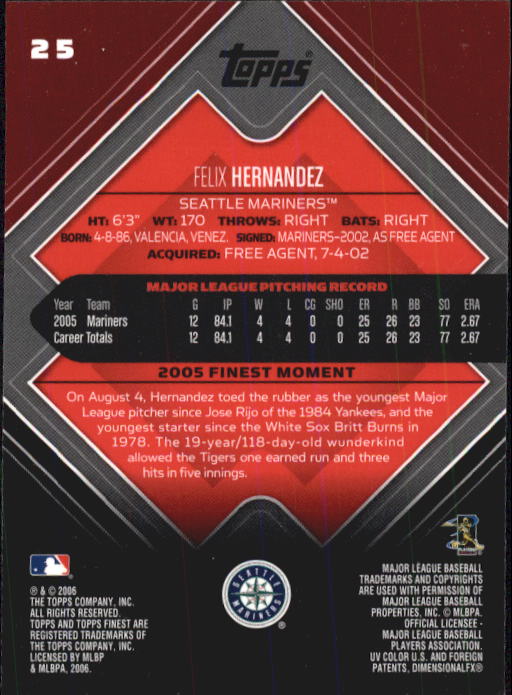 A6376- 2006 Finest Baseball Card #s 1-155 +Inserts -You Pick- 15+ FREE US SHIP - Picture 41 of 279