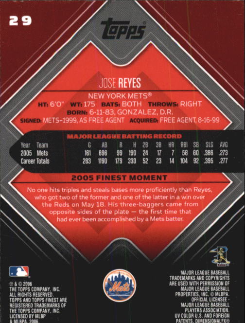 A6376- 2006 Finest Baseball Card #s 1-155 +Inserts -You Pick- 15+ FREE US SHIP - Picture 45 of 279
