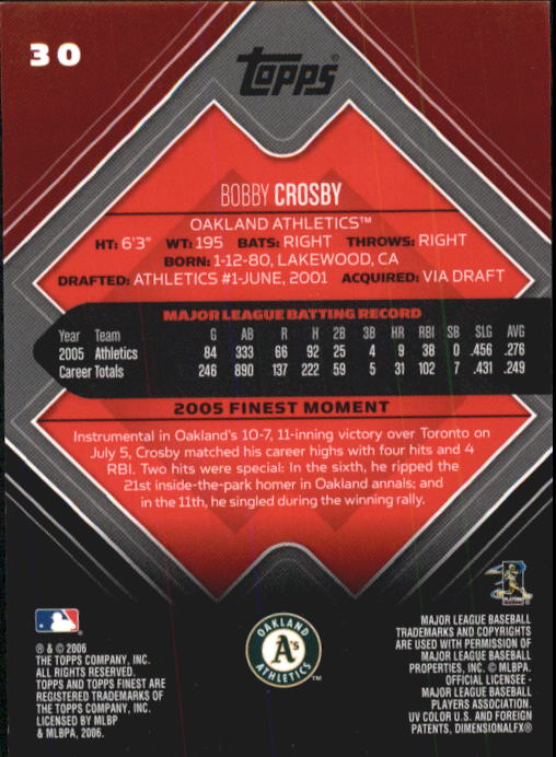 A6376- 2006 Finest Baseball Card #s 1-155 +Inserts -You Pick- 15+ FREE US SHIP - Picture 47 of 279