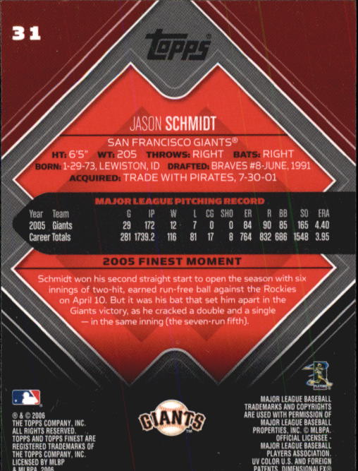 A6376- 2006 Finest Baseball Card #s 1-155 +Inserts -You Pick- 15+ FREE US SHIP - Picture 49 of 279