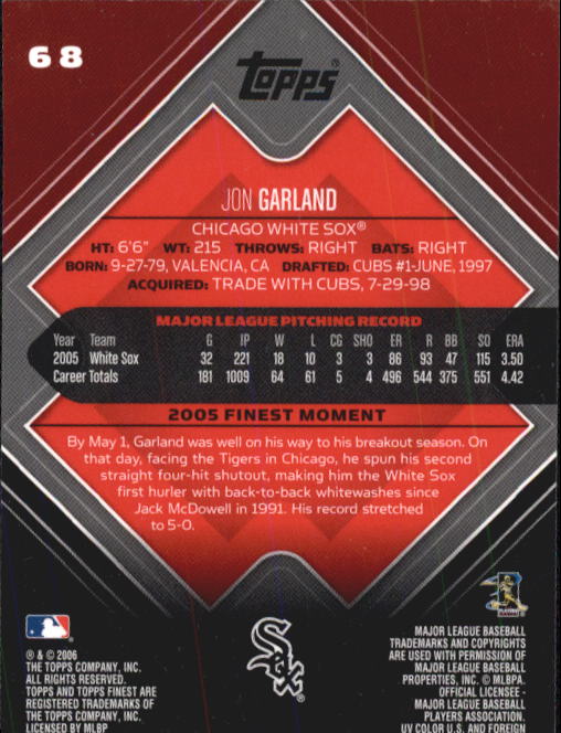 A6376- 2006 Finest Baseball Card #s 1-155 +Inserts -You Pick- 15+ FREE US SHIP - Picture 109 of 279