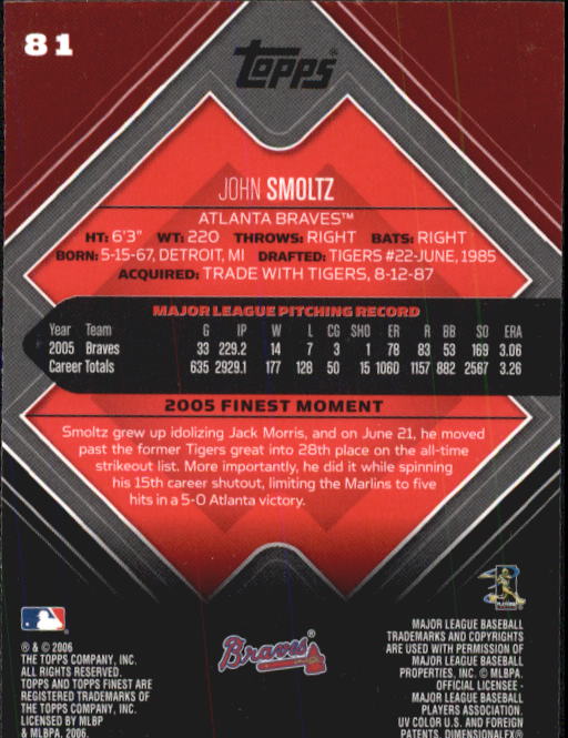 A6376- 2006 Finest Baseball Card #s 1-155 +Inserts -You Pick- 15+ FREE US SHIP - Picture 131 of 279