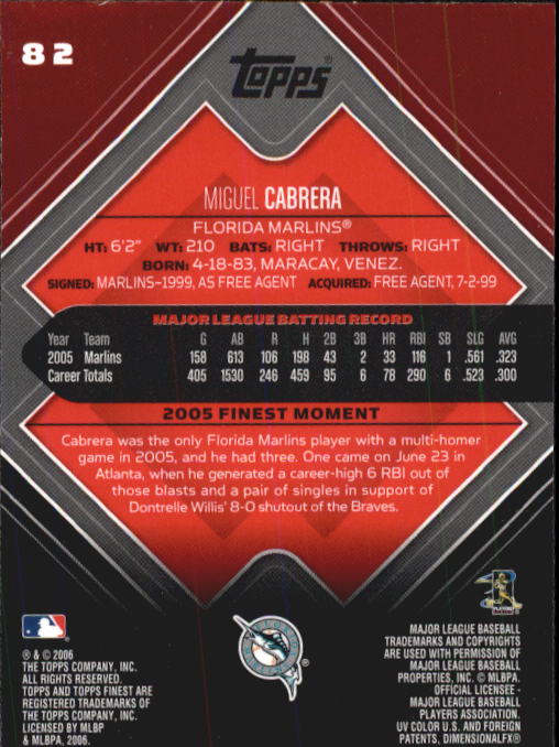 A6376- 2006 Finest Baseball Card #s 1-155 +Inserts -You Pick- 15+ FREE US SHIP - Picture 133 of 279