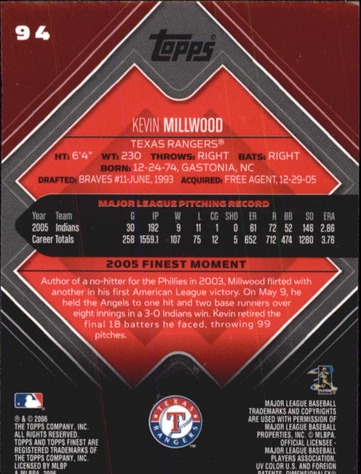 A6376- 2006 Finest Baseball Card #s 1-155 +Inserts -You Pick- 15+ FREE US SHIP - Picture 153 of 279