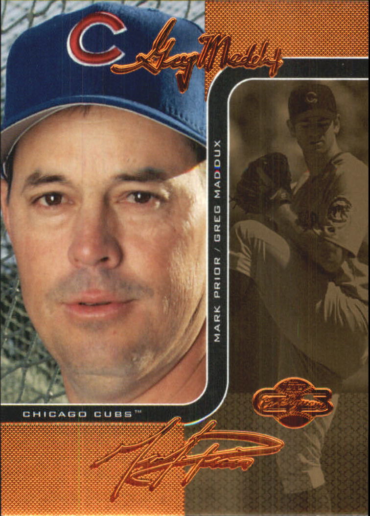 2006 Topps Co-Signers Changing Faces Gold #30B Greg Maddux/Mark Prior