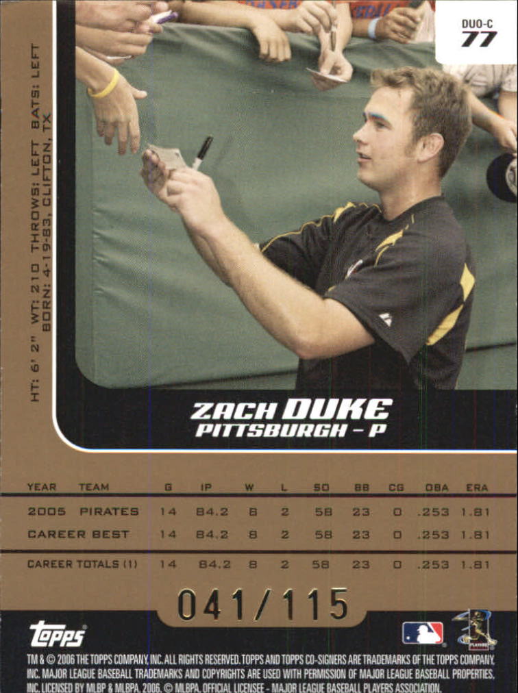 B3156- 2006 Topps Co-Signers BB #s 1-120 +Inserts -You Pick- 15+ FREE US SHIP - Picture 236 of 268
