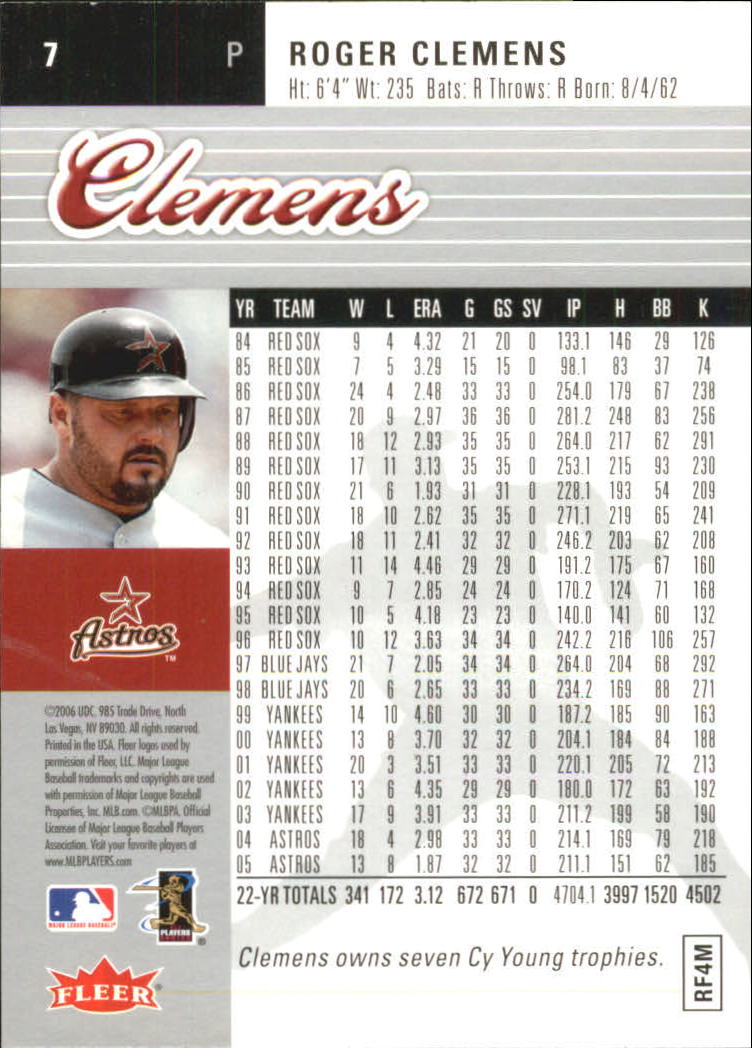 Roger Clemens cards (1987-2022) Red Sox Yankees Blue Jays Astros - You Choose - Picture 333 of 356