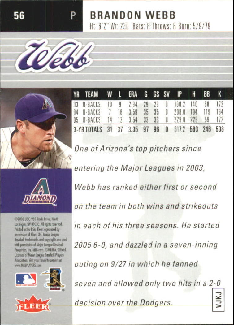 2006 Ultra (Fleer) Baseball "Main Set" Cards - Picture 21 of 59