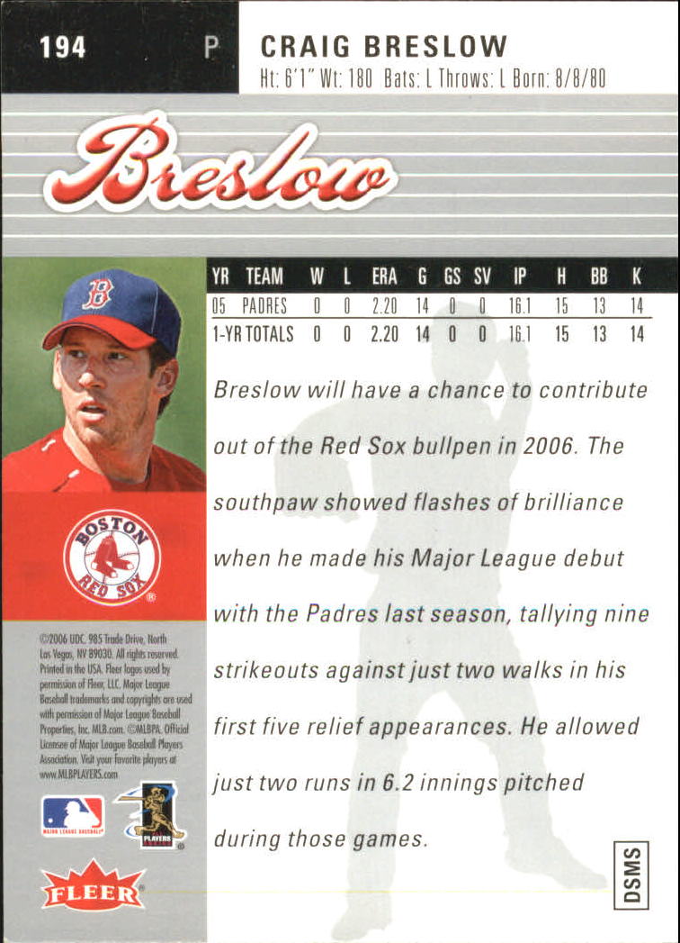 2006 Ultra (Fleer) Baseball "Main Set" Cards - Picture 49 of 59