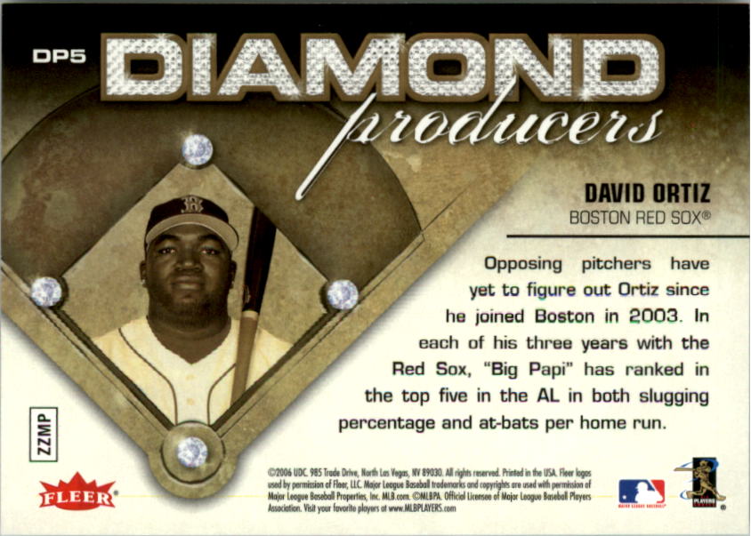 2006 Ultra Diamond Producers #DP5 David Ortiz back image