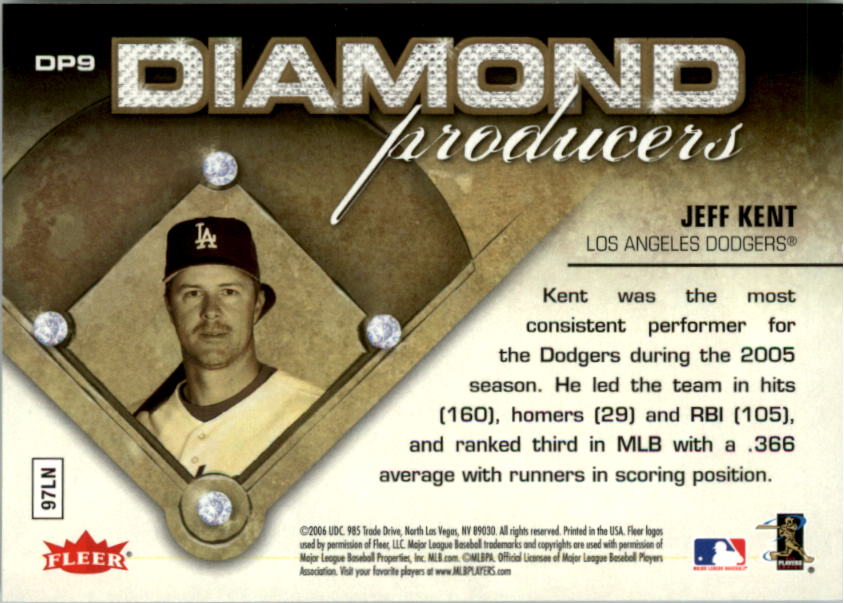 2006 Ultra Diamond Producers #DP9 Jeff Kent back image