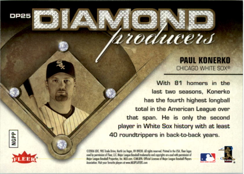 2006 Ultra Diamond Producers #DP25 Paul Konerko back image