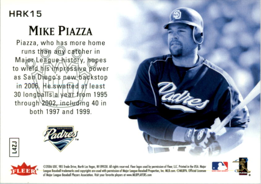 2006 Ultra Home Run Kings #HRK15 Mike Piazza back image