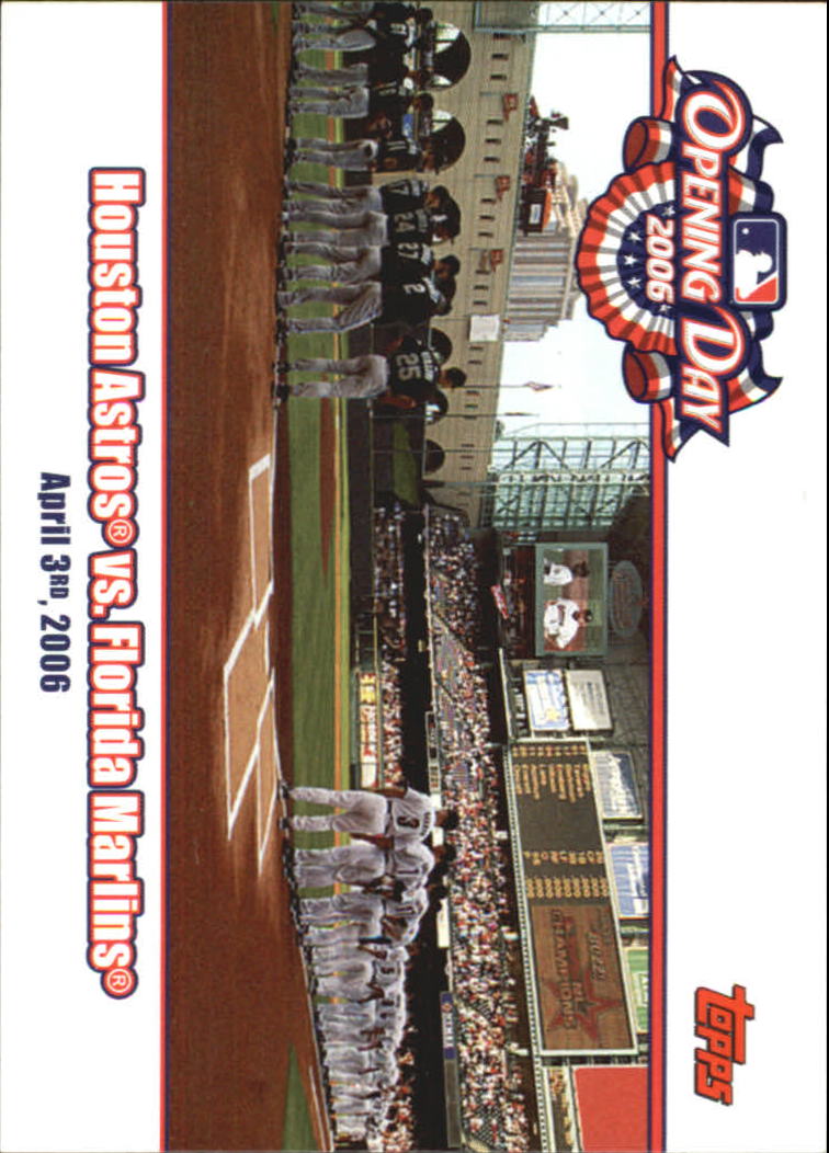 2006 Topps Opening Day Team vs. Team #AM Houston Astros vs. Marlins