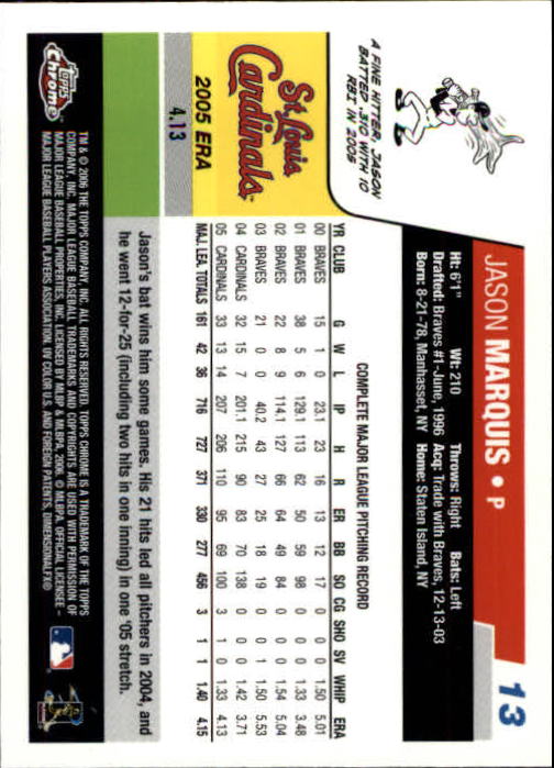 A2138- 2006 Topps Chrome BB Card #s 1-250 +Rookies -You Pick- 15+ FREE US SHIP - Picture 17 of 343