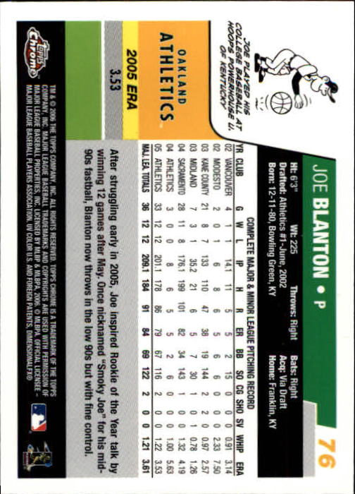 A2138- 2006 Topps Chrome BB Card #s 1-250 +Rookies -You Pick- 15+ FREE US SHIP - Picture 99 of 343