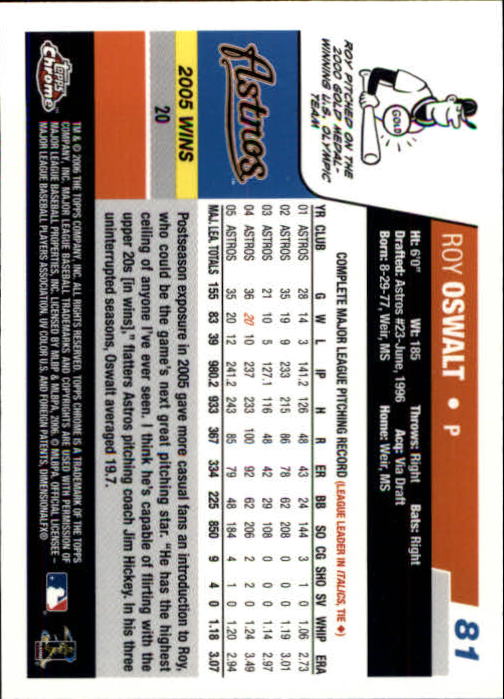 A2138- 2006 Topps Chrome BB Card #s 1-250 +Rookies -You Pick- 15+ FREE US SHIP - Picture 107 of 343