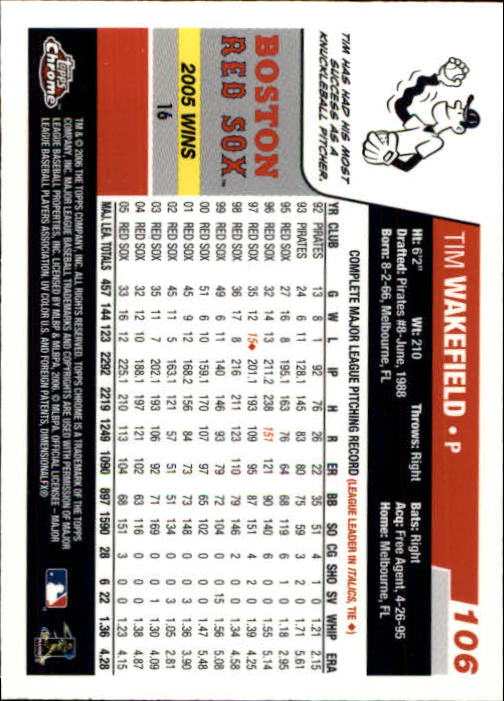 A2138- 2006 Topps Chrome BB Card #s 1-250 +Rookies -You Pick- 15+ FREE US SHIP - Picture 141 of 343