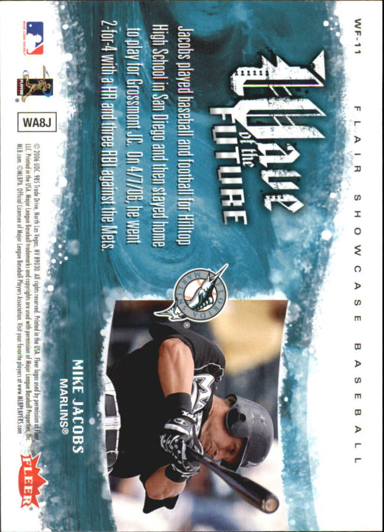 2006 Flair Showcase Wave of the Future #11 Mike Jacobs back image